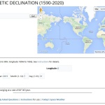  IGRF+ MAGNETIC DECLINATION (1590-2025)